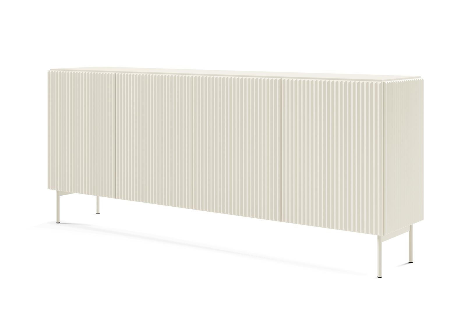 SIDEBOARD Tutti Kaschmir, viertürige - Kaschmir, Holzwerkstoff/Metall (195/81/40cm) - Bettso