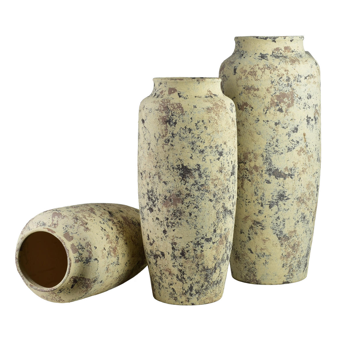 VASE EVRO XL Beige-Braun Keramik - Beige, Keramik (72.5cm) - Mondex