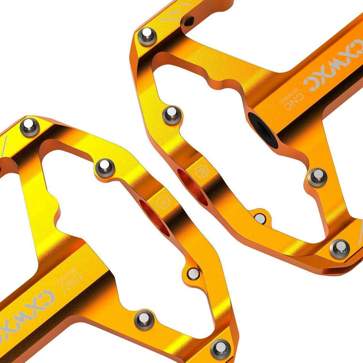 FAHRRADPEDALE CNC Aluminium Gold mit Reflektoren - Goldfarben, Metall (9/2/10cm)