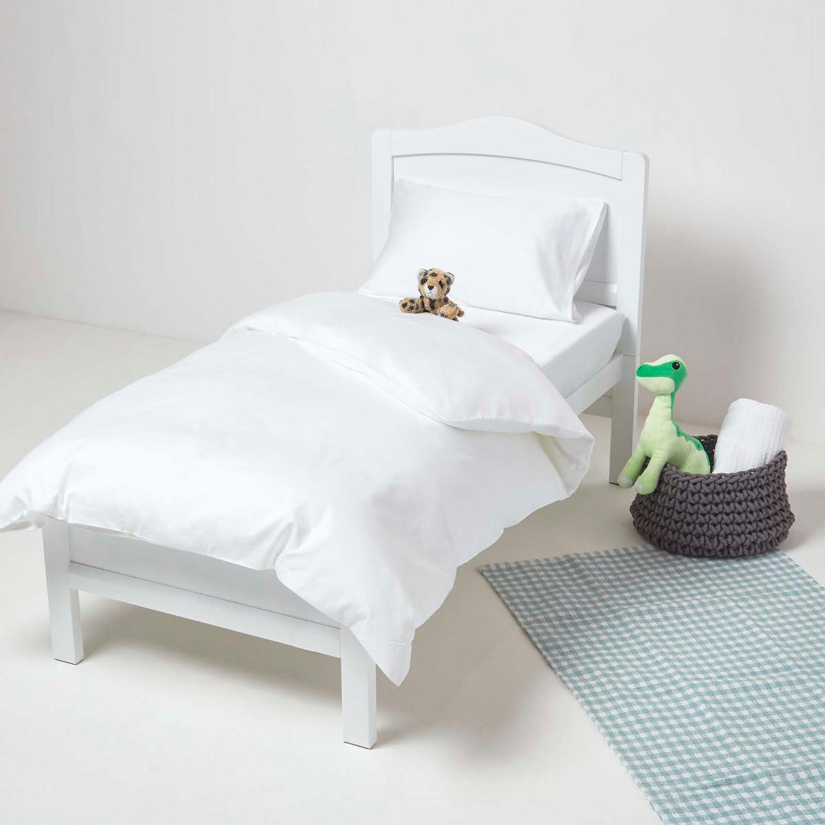 KINDERBETTWÄSCHE Bio-Baumwolle - Weiß, Textil (120/150cm) - Homescapes