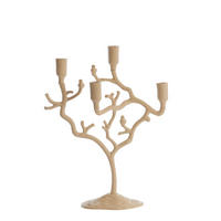 KERZENHALTER Jardia Braun Ø35/47 cm - Braun, Metall (14/47/35cm) - Light & Living