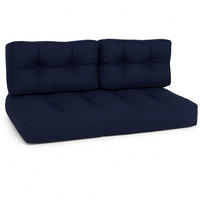 PALETTENKISSEN ECO Style Sitz 120x80x15cm Dunkelblau + Rücken (2tlg) - Dunkelblau, Textil (80/15/120cm) - Beautissu 