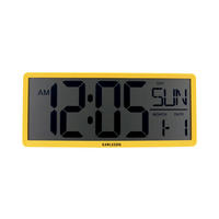 WANDUHR Retro LCD 34.8/34.8/14.8 cm - Gelb, Kunststoff (34.8/14.8/34.8cm) - Karlsson