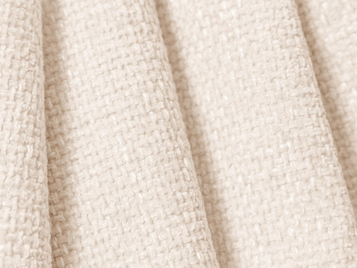 POUF Lupine aus Chenille-Stoff leichtes beige - Creme, Textil (95/43/92cm) - Micadoni