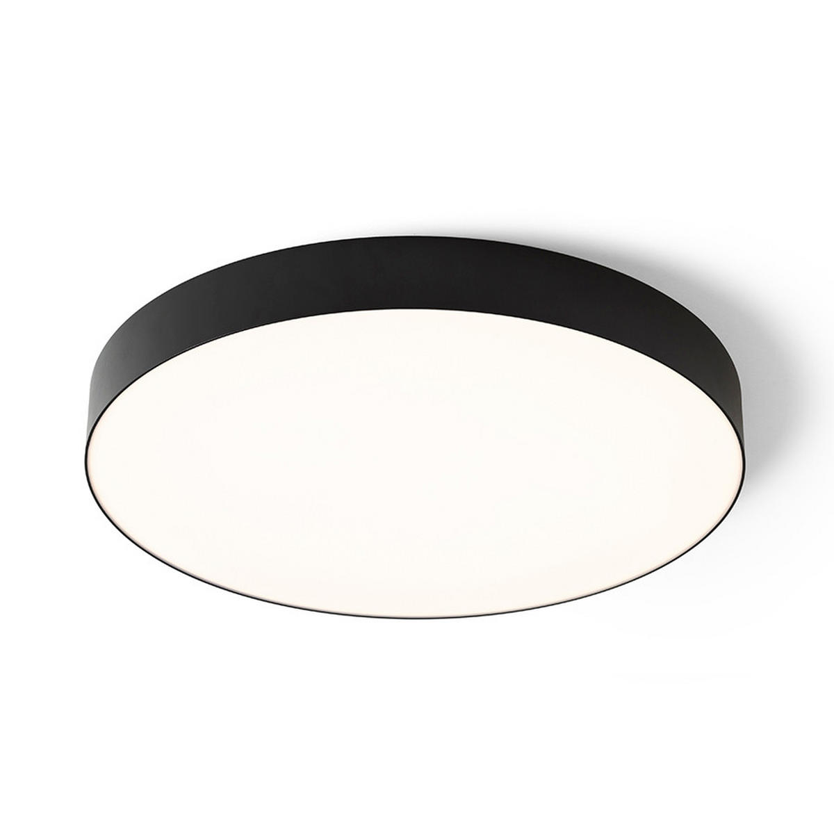 DECKENLEUCHTE LARISA R 60 DIMM Schwarz 100 W - Schwarz, Metall (60/60/7cm) - Rendl