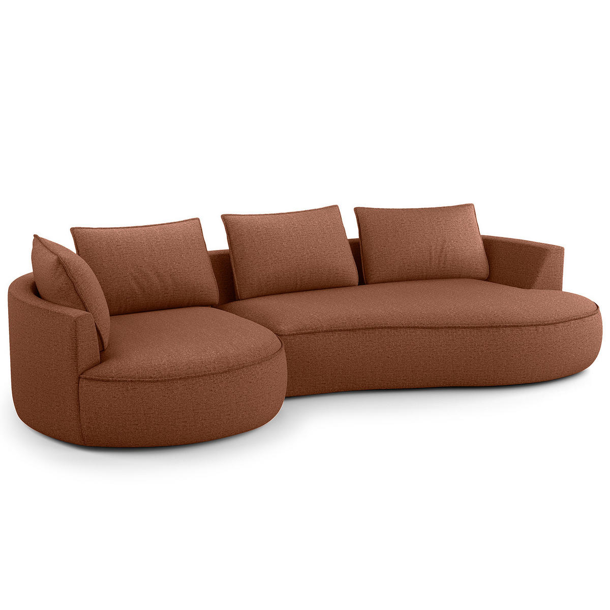 BIGSOFA - Beige/Schwarz, Kunststoff/Textil (322/82/154cm) - home24