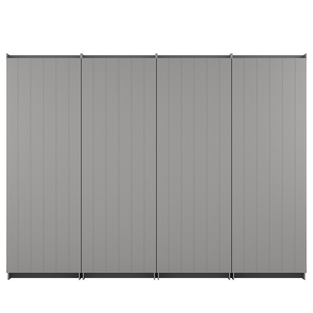 MASSIVE BÜCHERWAND - Massivholz - Kiefer - Kieferfarben/Grau, Holz (296/223/37cm) - home24