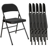 KLAPPSESSEL Schwarz 6 Stück - Schwarz, Naturmaterialien (45/78/46cm) - GiPP