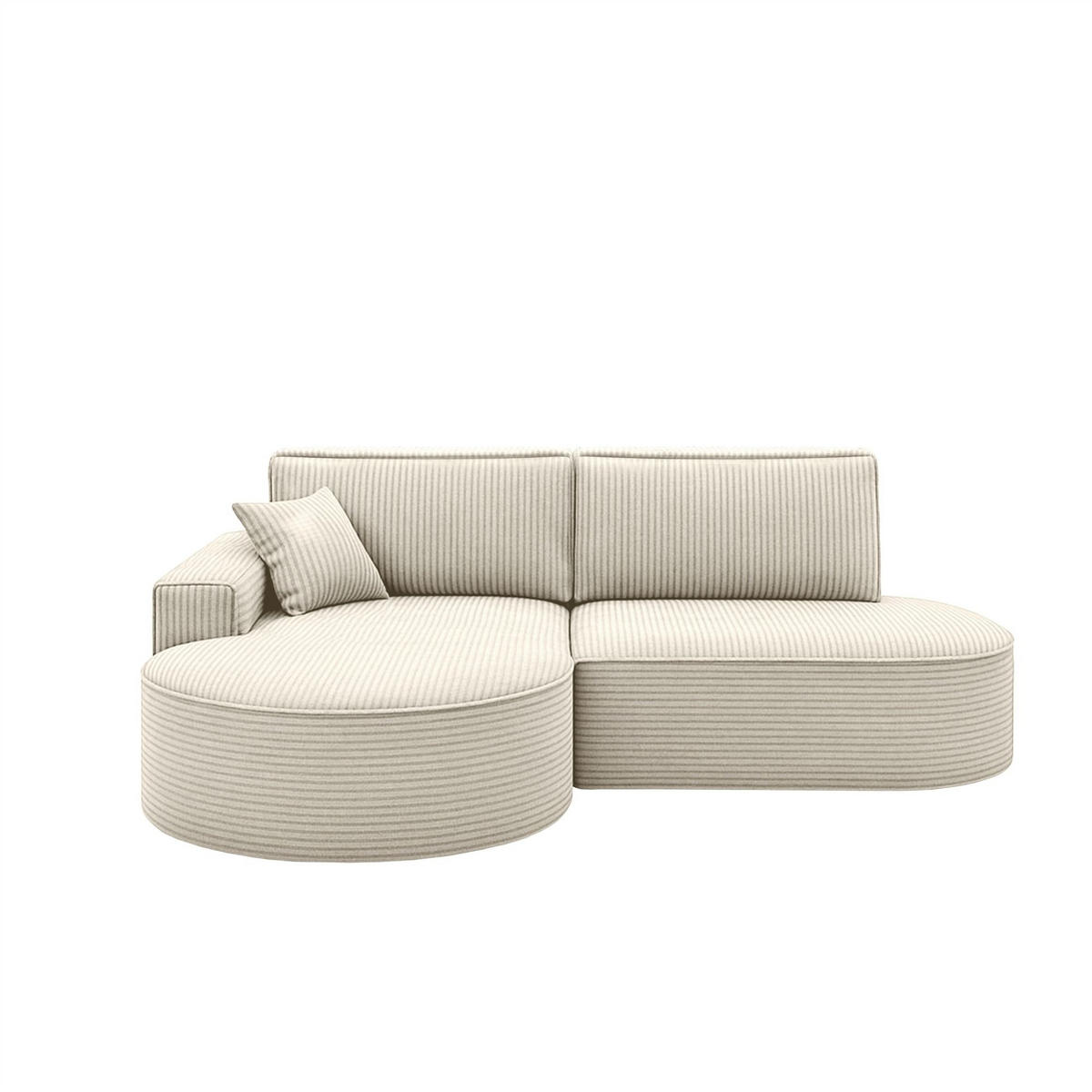 ECKSOFA Venedig Mit Schlaffunktion - Weiß, Holzwerkstoff/Textil (278/179cm) - Fun Möbel