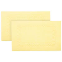 BADEMATTE, 2er-Set, 50x70 cm, 100% Baumwolle, Gelb - Hellgelb, Textil (50/70cm) - Zollner