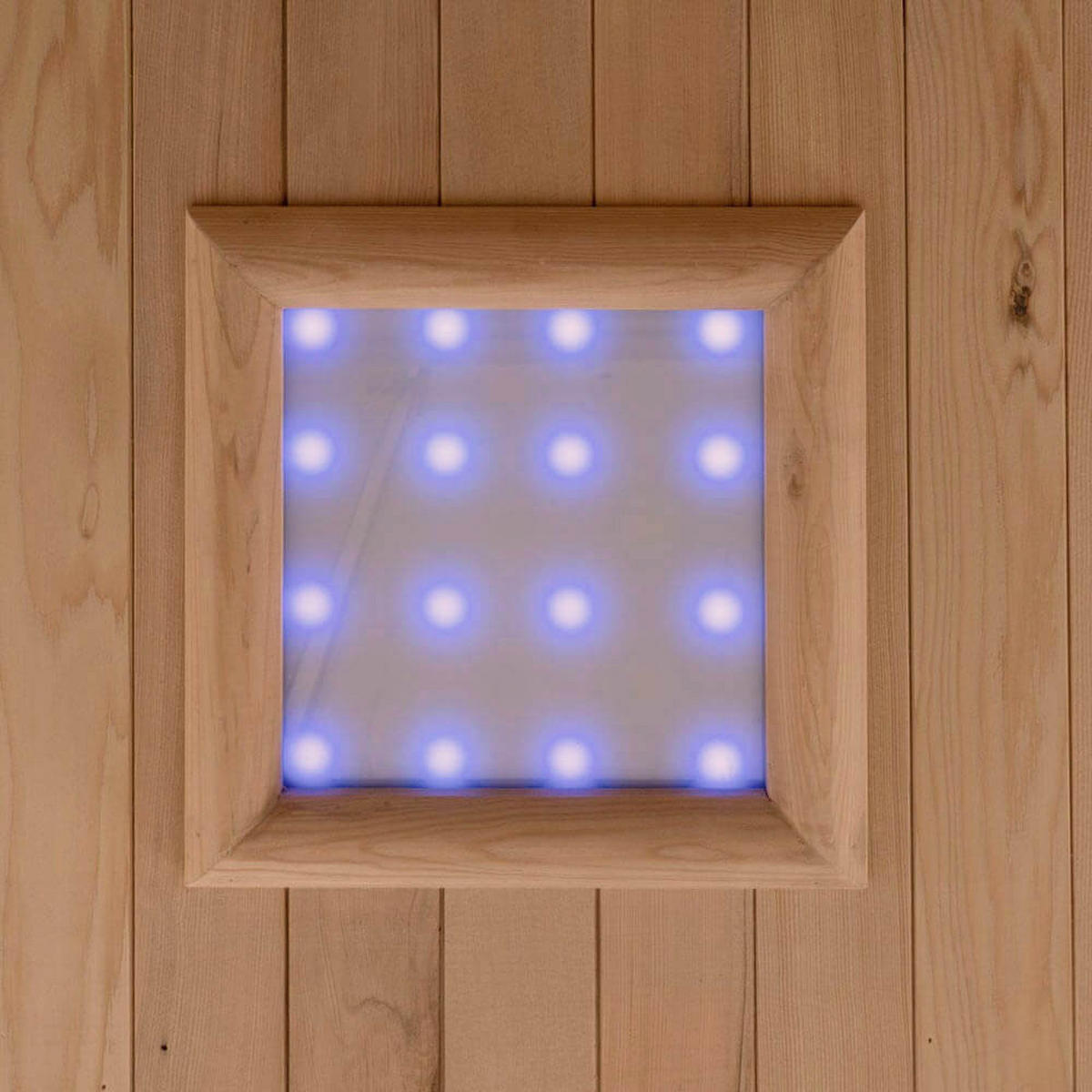 INFRAROTKABINE mit Vollspektrumstrahler SAHARA XXL - 150 x 150 cm für 4 Personen - Braun, Holz (150/200/150cm) - Home Deluxe