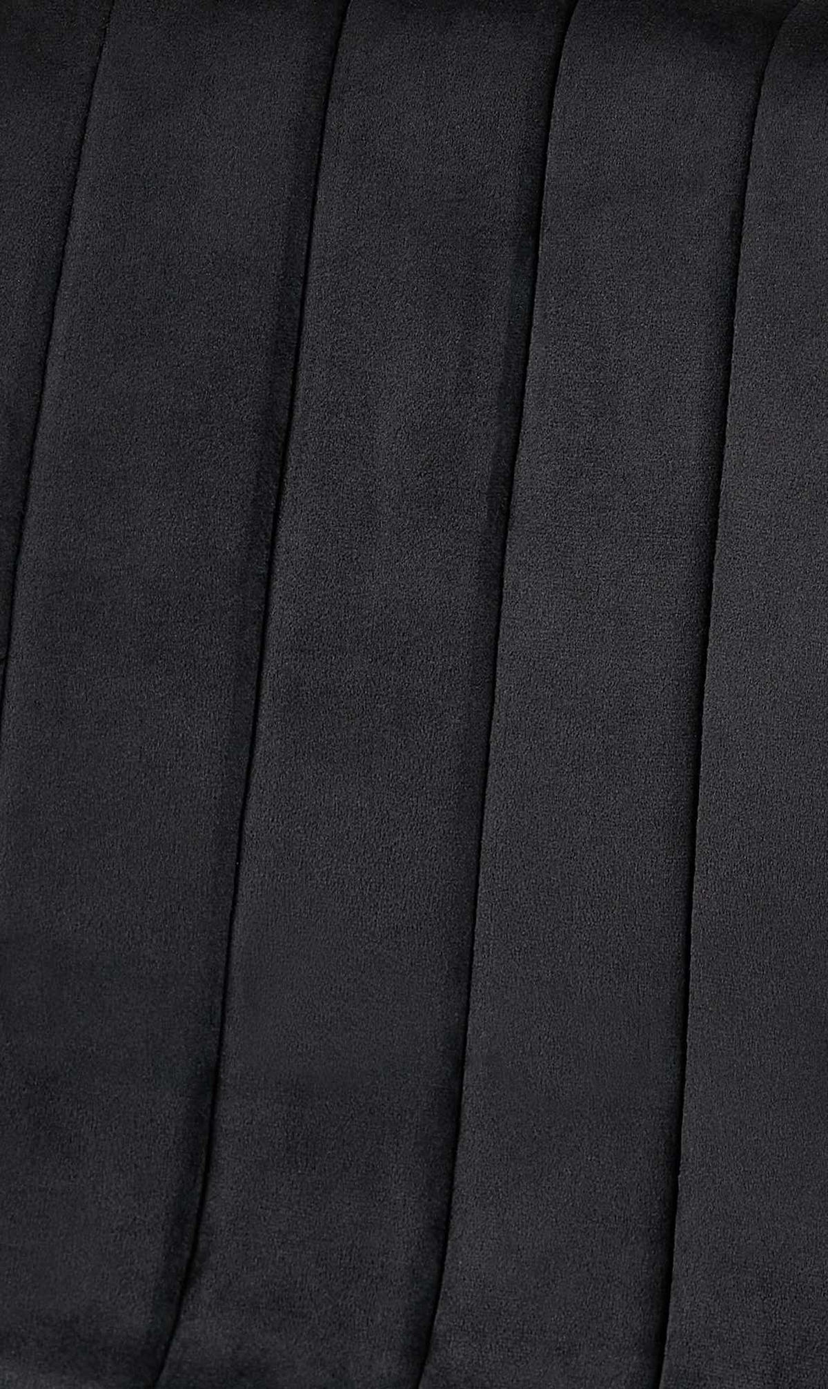 STUHL 4er Set Samt Schwarz - Schwarz, Textil/Metall (45/88/53cm) - CLP