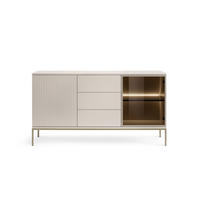 SIDEBOARD mit geriffelter Front, 154 x 83 x 39 cm, Farbe Kaschmir/Gold - Beige, Holzwerkstoff (154/83/39cm) - 3XE LIVING