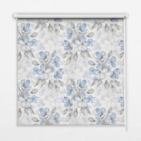 VNÚTORNÁ roleta - okenná roleta - roleta - 150x140 cm - Kvety - modrá, plast (150/140/0.5cm) - TULUP
