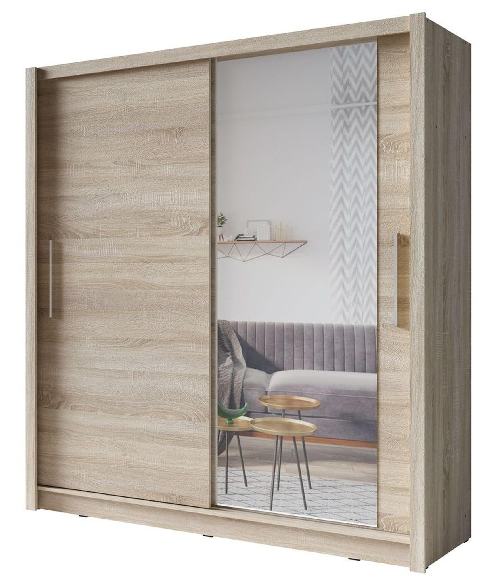 KLEIDERSCHRANK Eiche Sonoma 155/214/62 - Sonoma Eiche, Holzwerkstoff (155/214/62cm) - RAUMHIRSCH FURNITURE