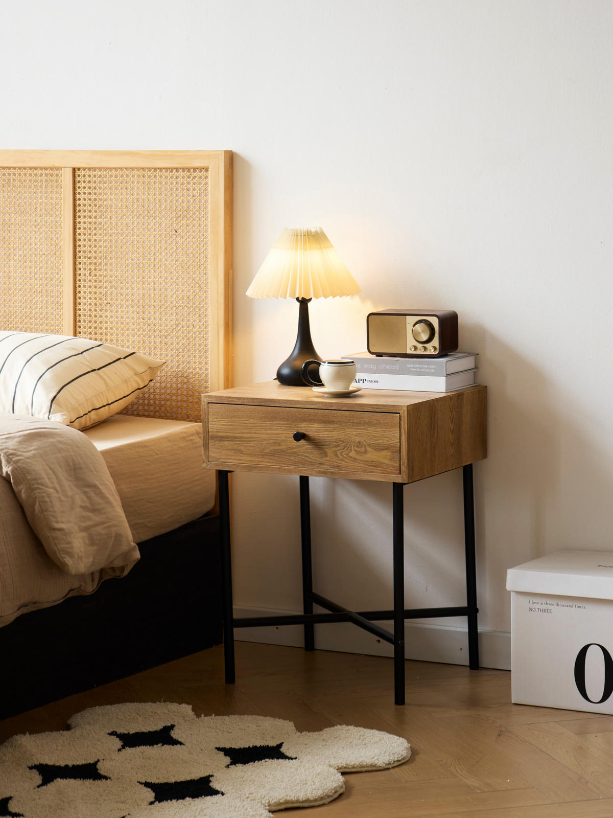 NACHTTISCH Rechteckig Braun 46 x 38 x 60 cm - Braun, Holz (46/60/38cm) - Nordlys