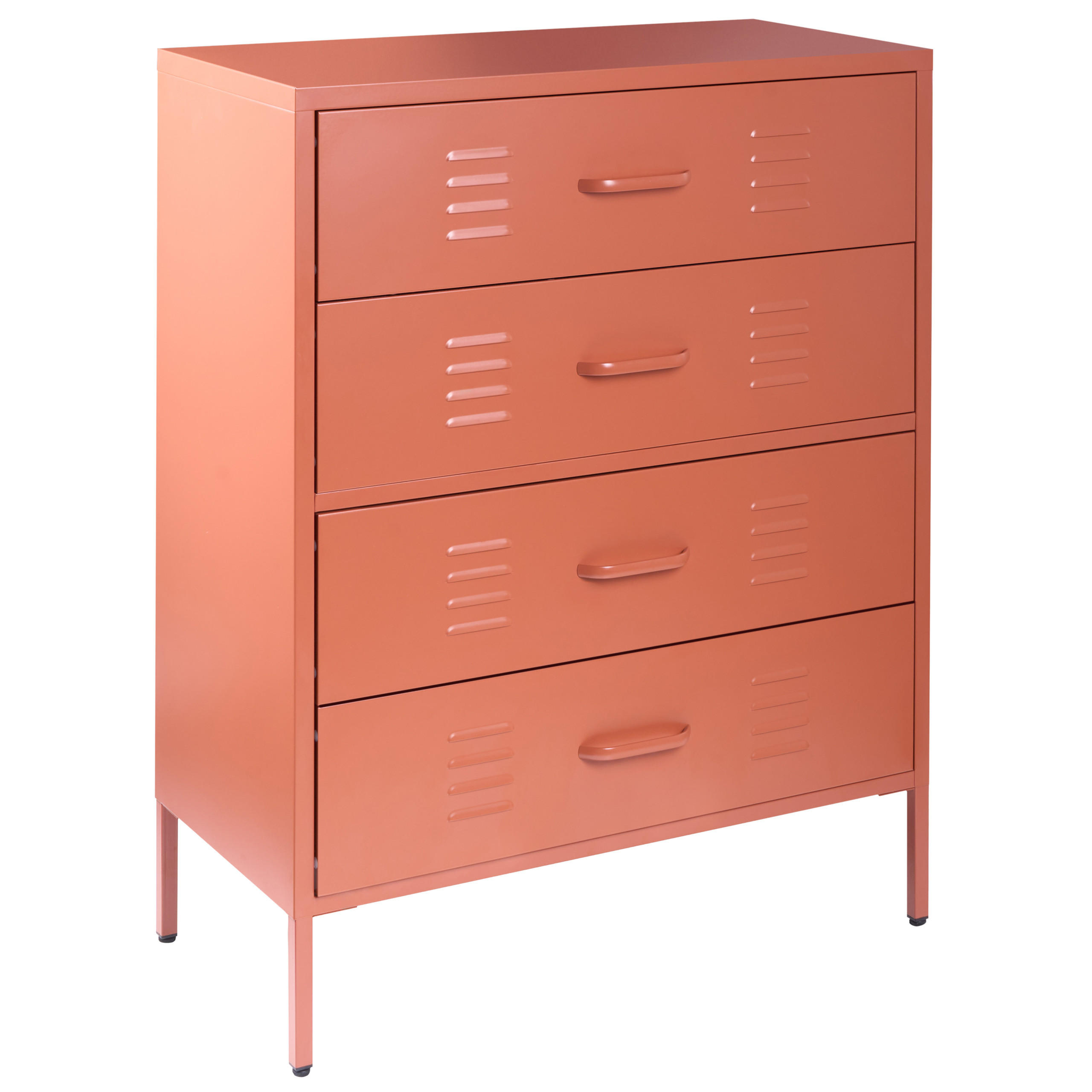 KOMMODE Metall Goldbraun Enago - Goldfarben/Braun, Metall (80/102/40cm) - Beliani