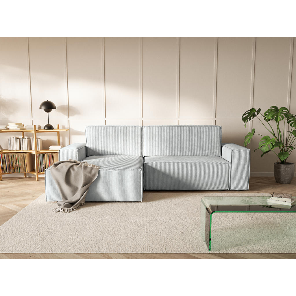 Thumbnail - Fedve Ecksofa, Blaugrau, Textil, L-Form,L-Form, 267x167 cm, Wohnzimmer, Sofas & Couches, Wohnlandschaften, Ecksofas