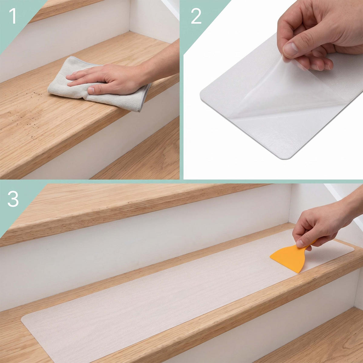 STUFENMATTE Transparent 15er-Set selbstklebend - Transparent, Kunststoff (10/81/0.05cm) - Relaxdays