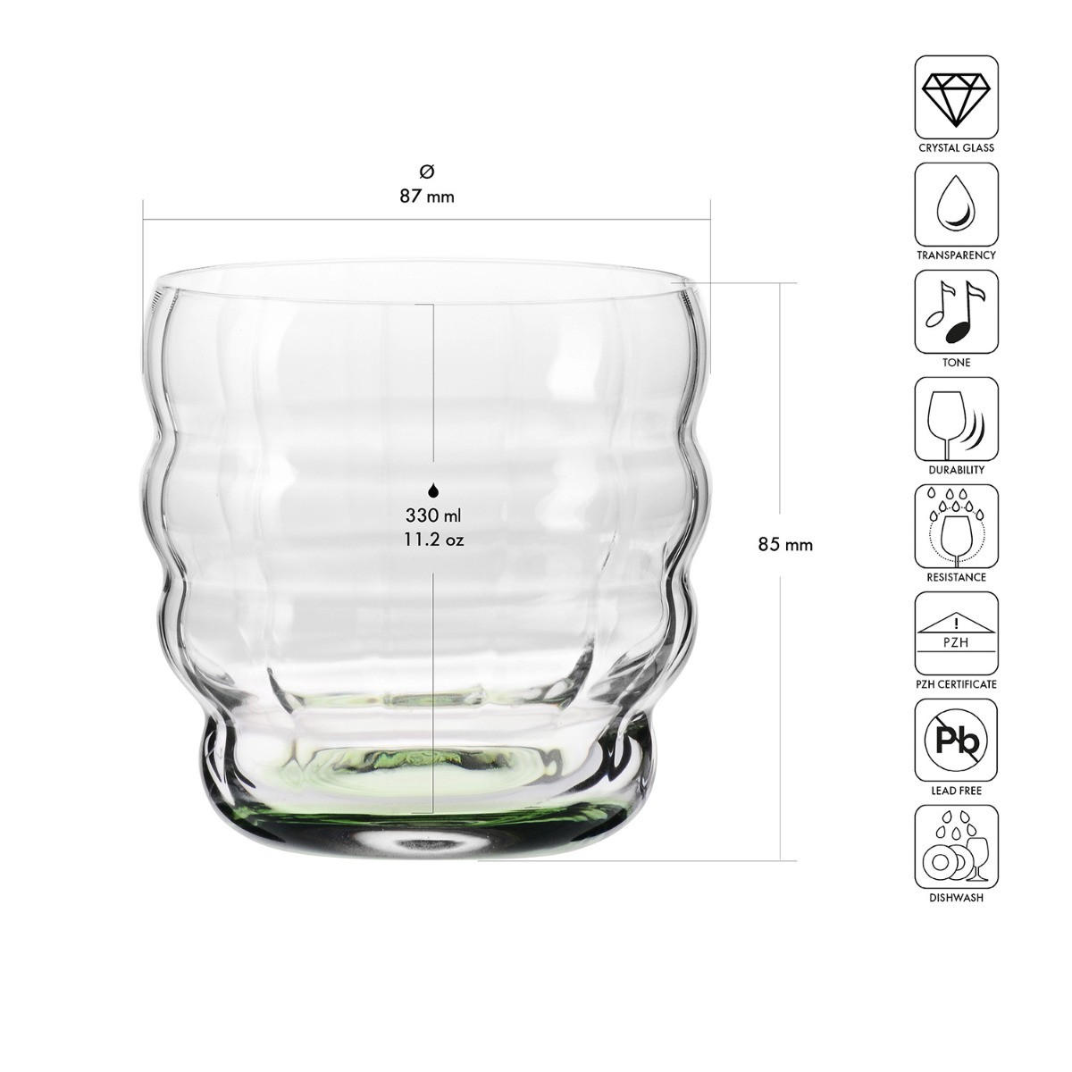 MATCHA-SET MATCHA MOMENTS, 4ER-SET, 330 ML - Transparent, Glas (0.33L) - Krosno Glass