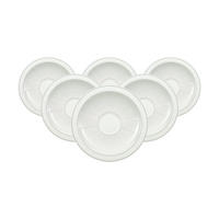KAFFEEUNTERTASSEN Gray Pearl weiß ø 16 cm 6er Set - Weiß, Keramik (16cm) - Villeroy & Boch