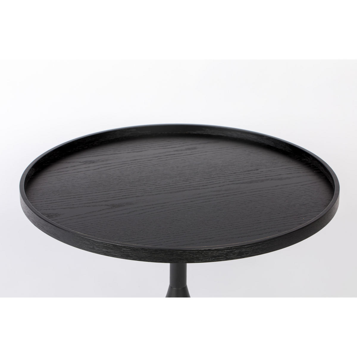 BEISTELLTISCH Jason Rund 69 cm Schwarz - Schwarz, Holz (69/69/42cm) - Zuiver