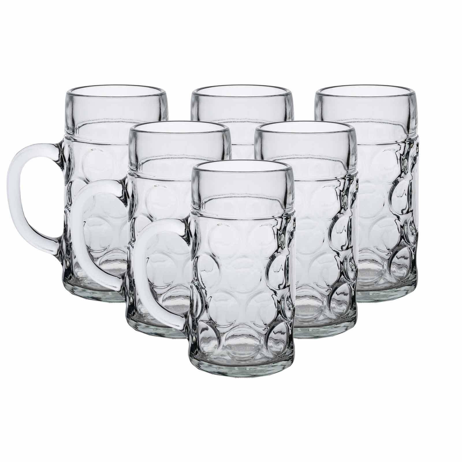 MASSKRÜGE GEEICHT transparent 1 l 6er Set - Transparent, Glas (1L) - Van Well