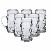 MASSKRÜGE GEEICHT transparent 1 l 6er Set - Transparent, Glas (1L) - Van Well