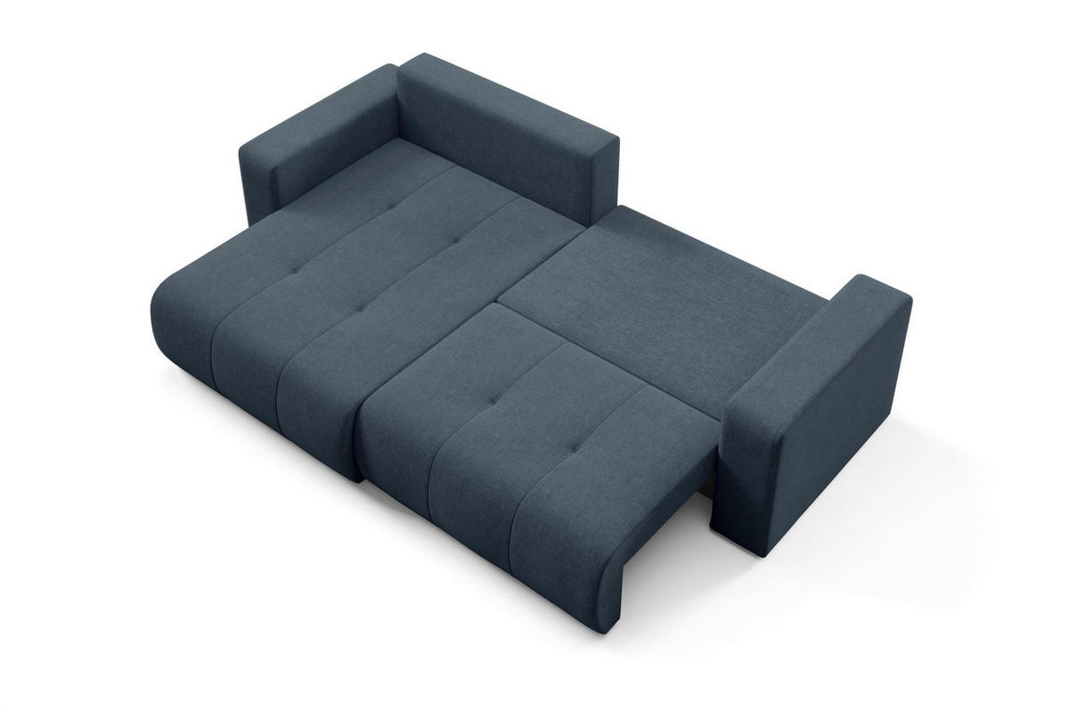ECKSOFA Augusto - Blau, Holzwerkstoff/Textil (244/149cm) - Fun Möbel