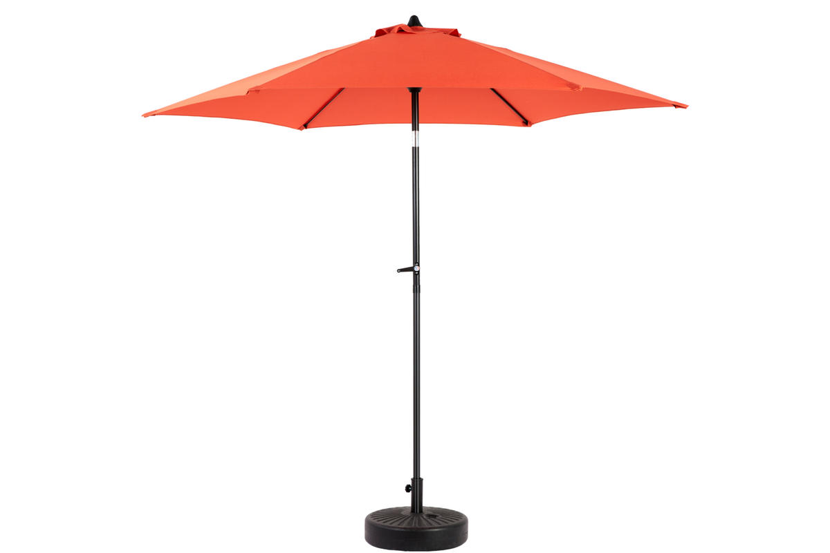 AMPELSCHIRM aus Stahl 295x295x245 cm in Braun mit Handkurbel - Braun, Metall (295/295cm) - Modfu