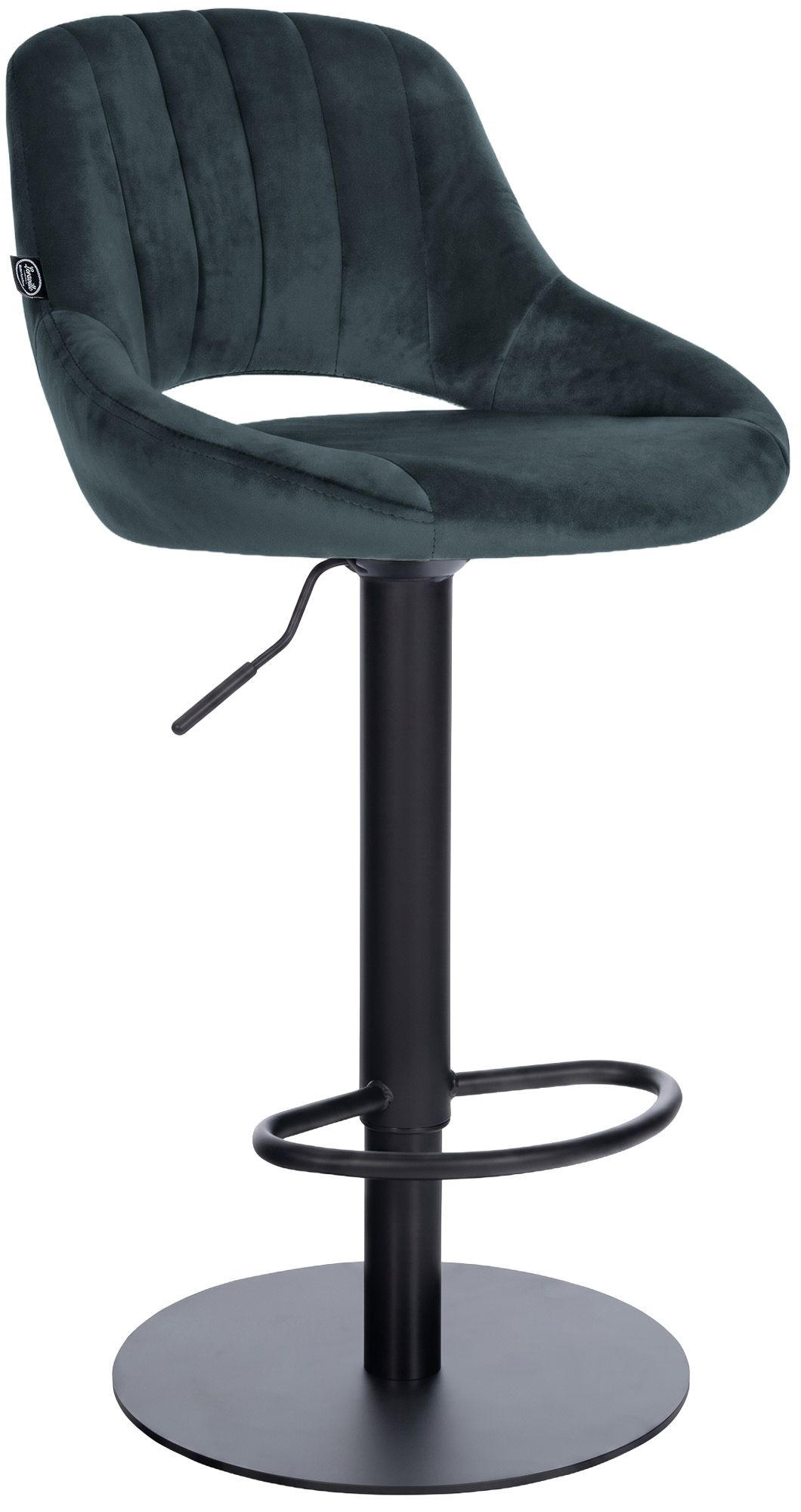 BARSTOL Milet, svart, med extra tung fot - Svart/Mörkgrå, Textil/Metall (47/83/48cm) - CLP