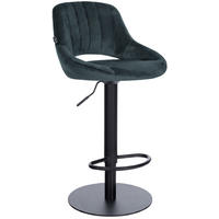 BARSTOL Milet, svart, med extra tung fot - Svart/Mörkgrå, Textil/Metall (47/83/48cm) - CLP