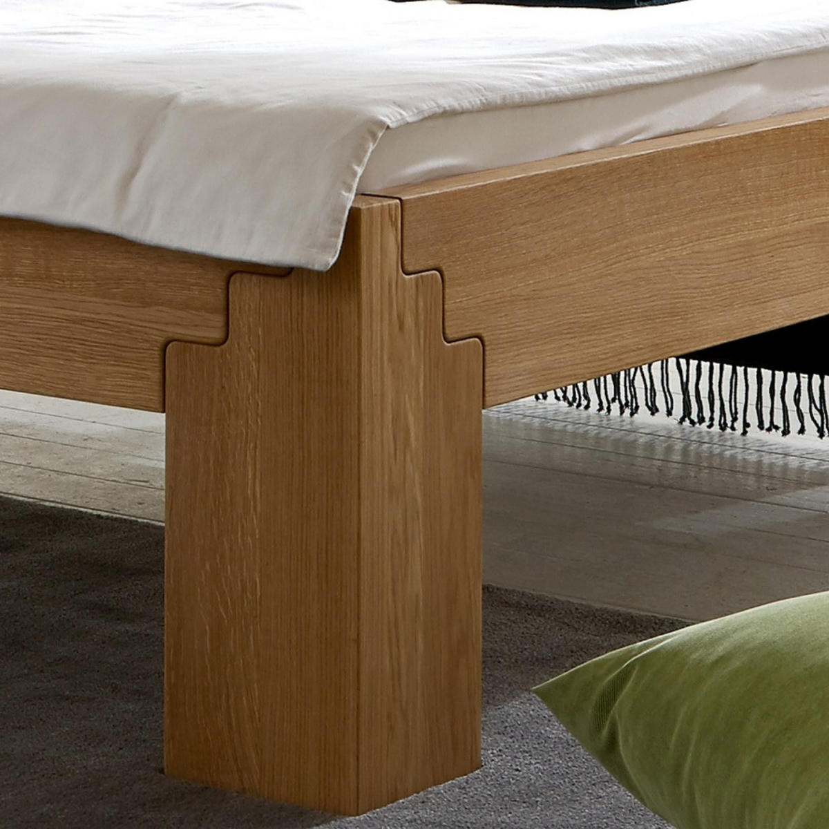 MASSIVHOLZBETT 180/200 cm aus Wildeiche - Braun, Holz (180/200cm) - MeinMassivholz