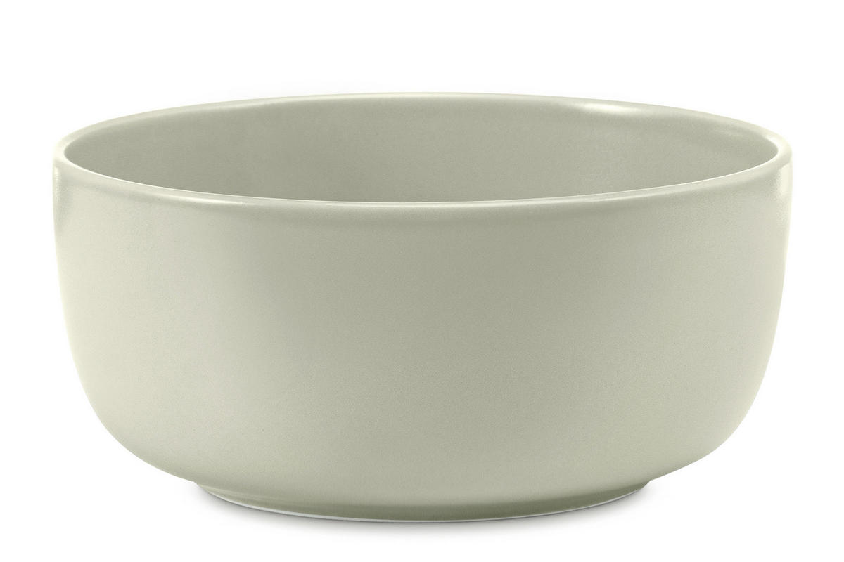 SCHÜSSEL-SET VICTO 6 Personen 6-tlg, matt beige/grün/grau - Hellgrün, Keramik - KONSIMO®