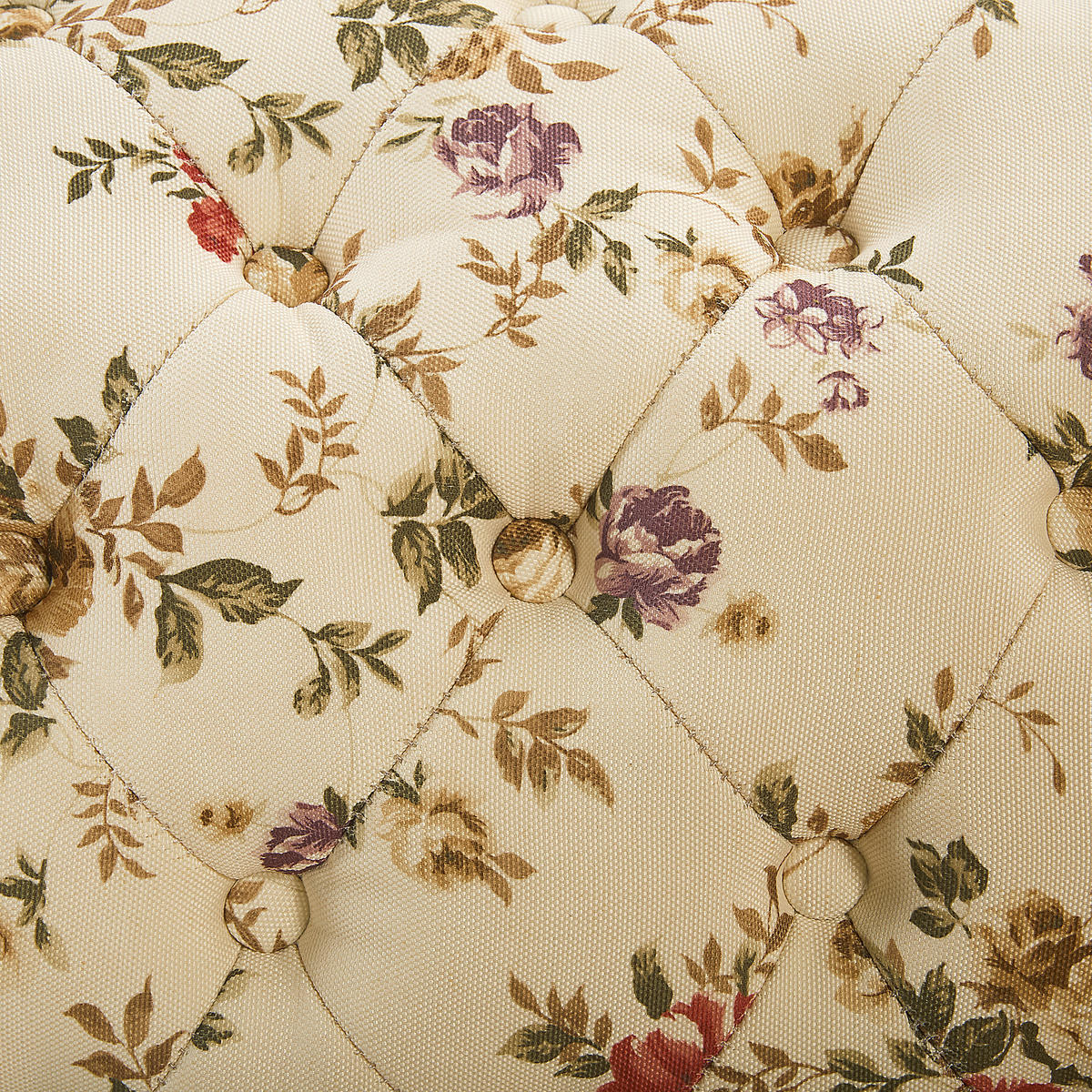 CHAISELONGUE Polsterbezug beige Blumenmuster rechtsseitig Nimes - Beige/Multicolor, Textil (170/79/61cm) - Beliani