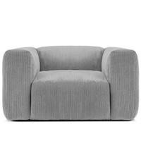 SESSEL BUFFO , Hellgrau - Hellgrau, Textil (130/73/96cm) - KONSIMO®