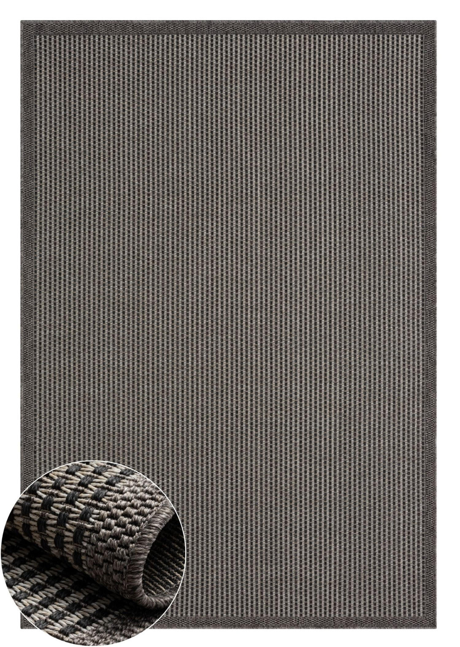 OUTDOORTEPPICH Fiona II Anthrazit,Dunkelgrau,Braun 140/200 cm - Anthrazit, Textil (140/200cm) - My-Rug