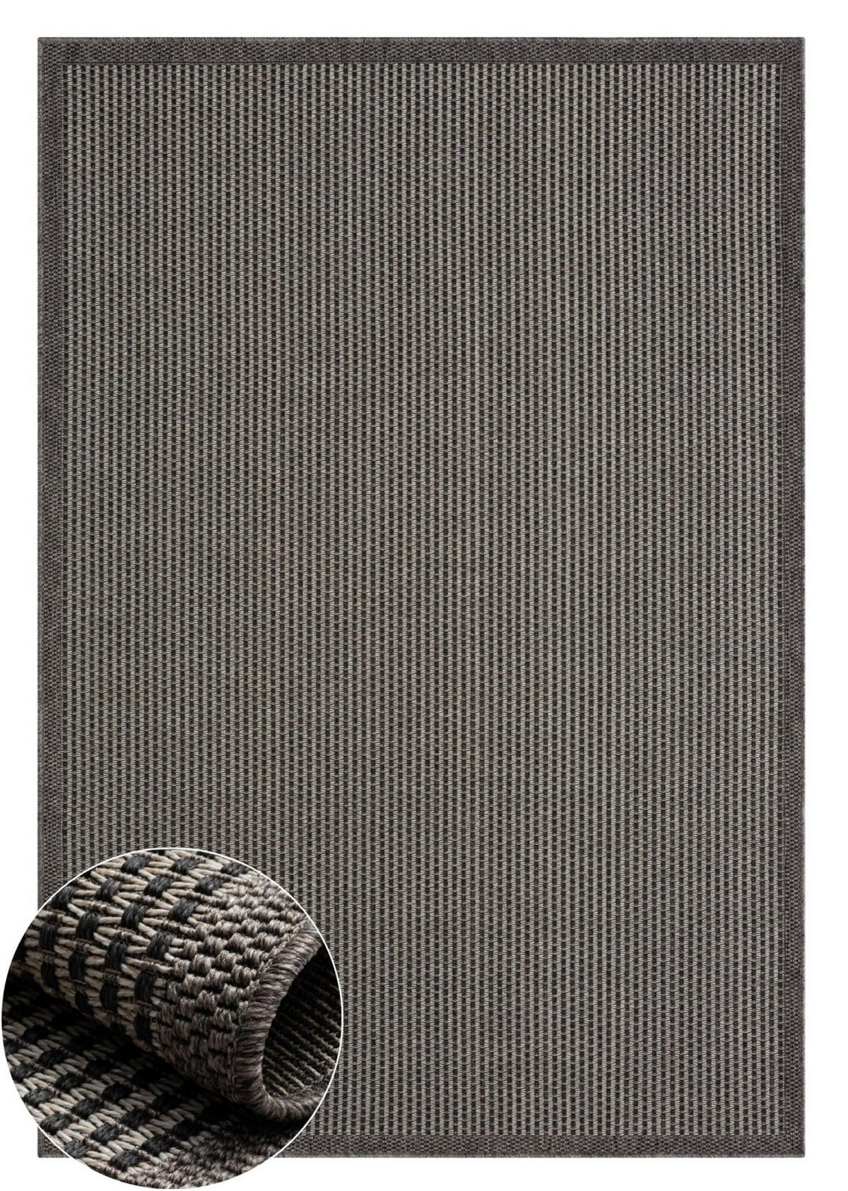 OUTDOORTEPPICH Fiona II Anthrazit,Dunkelgrau,Braun 80/150 cm - Anthrazit, Textil (80/150cm) - My-Rug