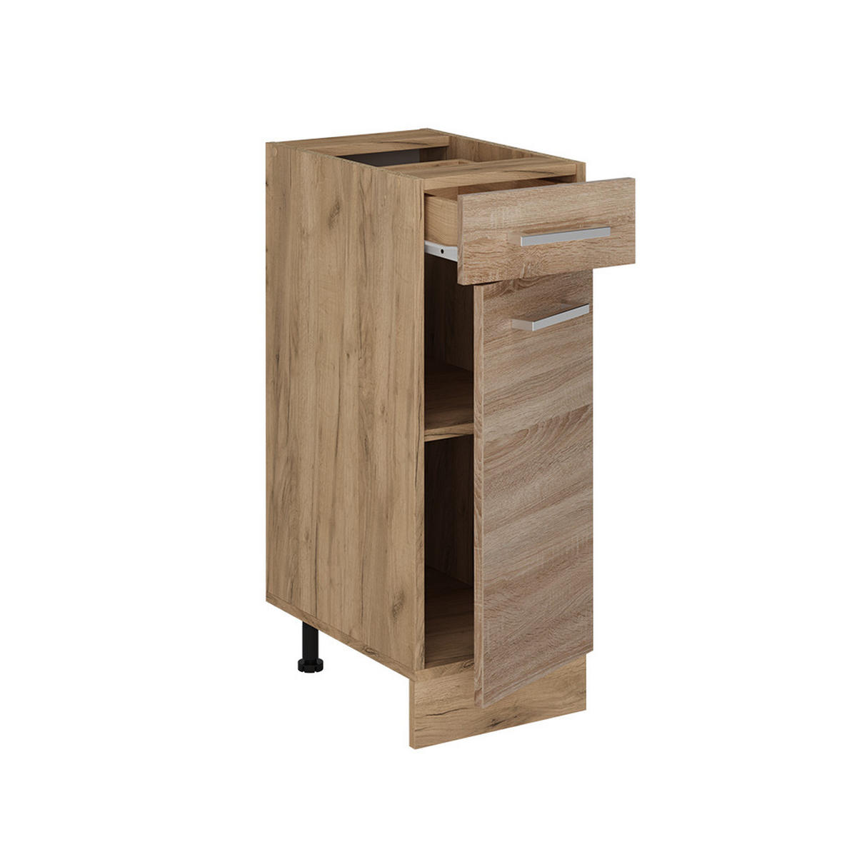 KÜCHENUNTERSCHRANK R-Line Sonoma 30 cm , AP Anthrazit - Honigeiche/Eiche Wotan, Holzwerkstoff (30/81.6/60cm) - Vicco