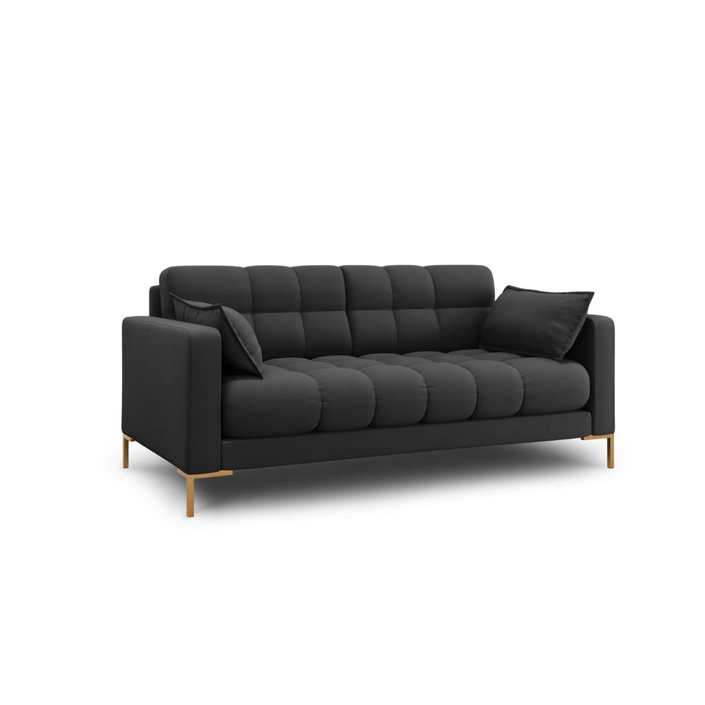 Thumbnail - Micadoni Sofa, Dunkelgrau, Textil, 2-Sitzer, 92x75x152 cm, Hergestellt in Europa, Wohnzimmer, Sofas & Couches, Sofas, 2-...