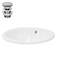 WASCHBECKEN - Weiß, Keramik (40.5/19.5/49cm) - ML-DESIGN
