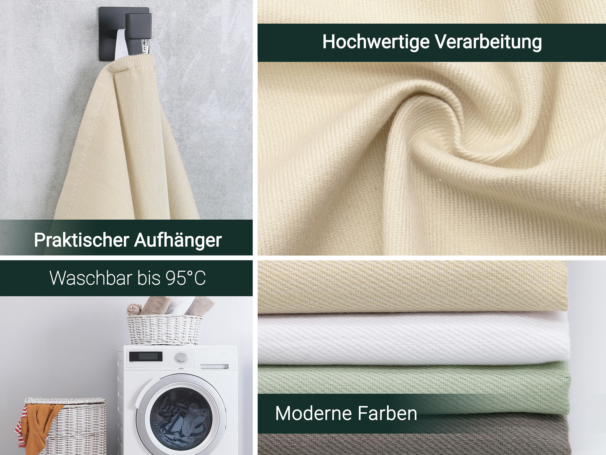 GESCHIRRTÜCHER, 5er-Set, 50x70 cm, 100% Baumwolle, Braun - Beige, Textil (50/70cm) - Zollner