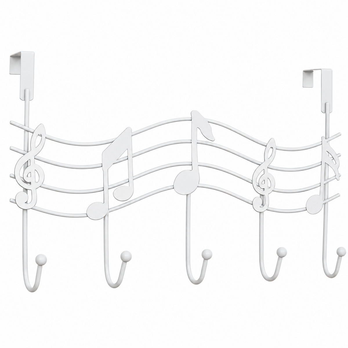 TÜRGARDEROBE Metall Weiß 42/5/24 cm - Weiß, Metall (42/24/5cm) - DanDiBo