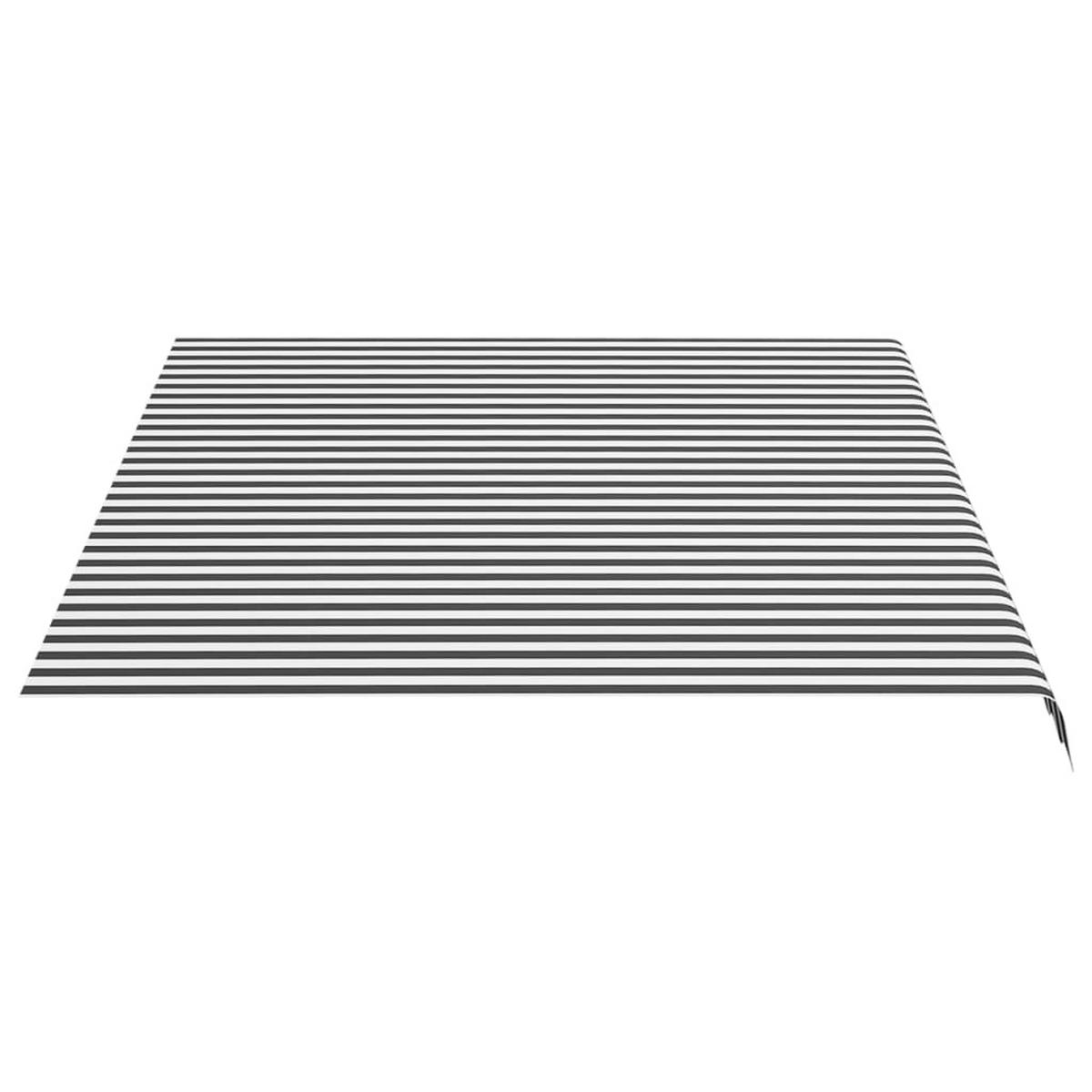 MARKISENBESPANNUNG Anthrazit Und Weiß 4/3 M - Anthrazit, Textil (295/1/380cm) - vidaXL