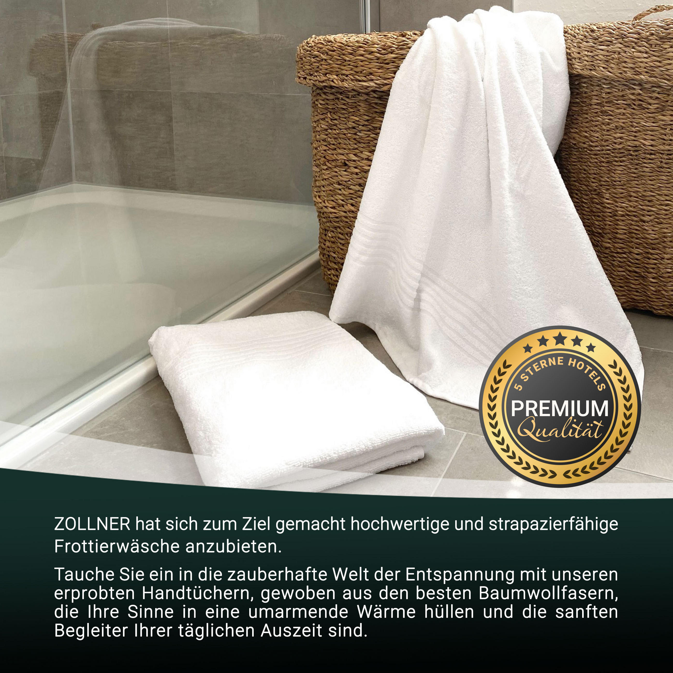 SAUNATUCH, 2er-Set, 70x180 cm, 100% Baumwolle, Weiß - Weiß, Textil (70/180cm) - Zollner