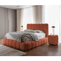 POLSTERBETT CHLOE Bettkasten Lattenrost 120x200 Orange - Orange, Holz (120/200cm) - Furnistar