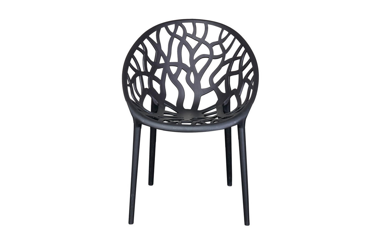 STAPELSTUHL Bilby 62x58x80 cm, Kunststoff, Schwarz - Schwarz, Kunststoff (58/80/62cm) - dasmöbelwerk