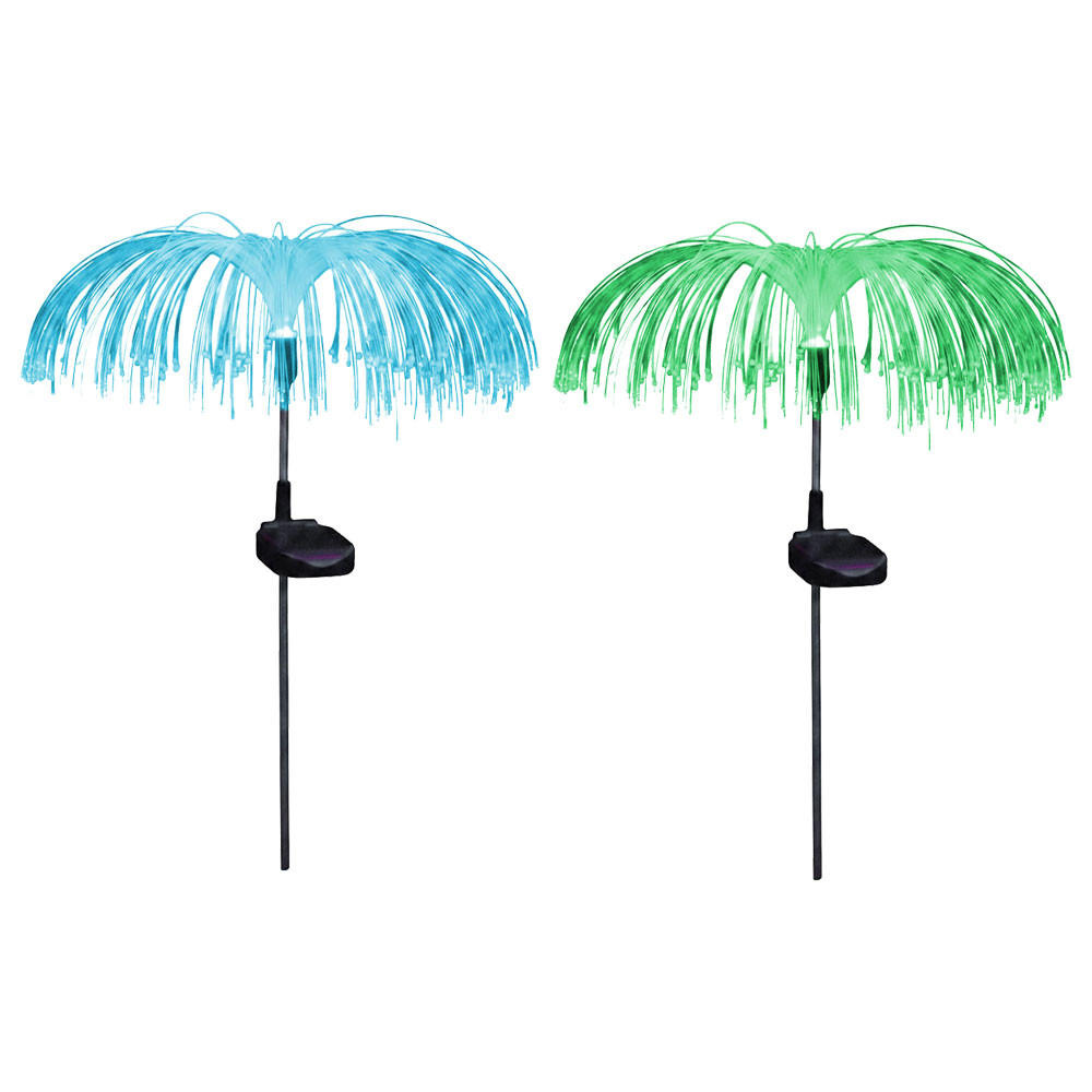SOLARLEUCHTE, Stecklampe LED, Edelstahl, RGB 2er Set - Schwarz, Metall (26/26/60cm)