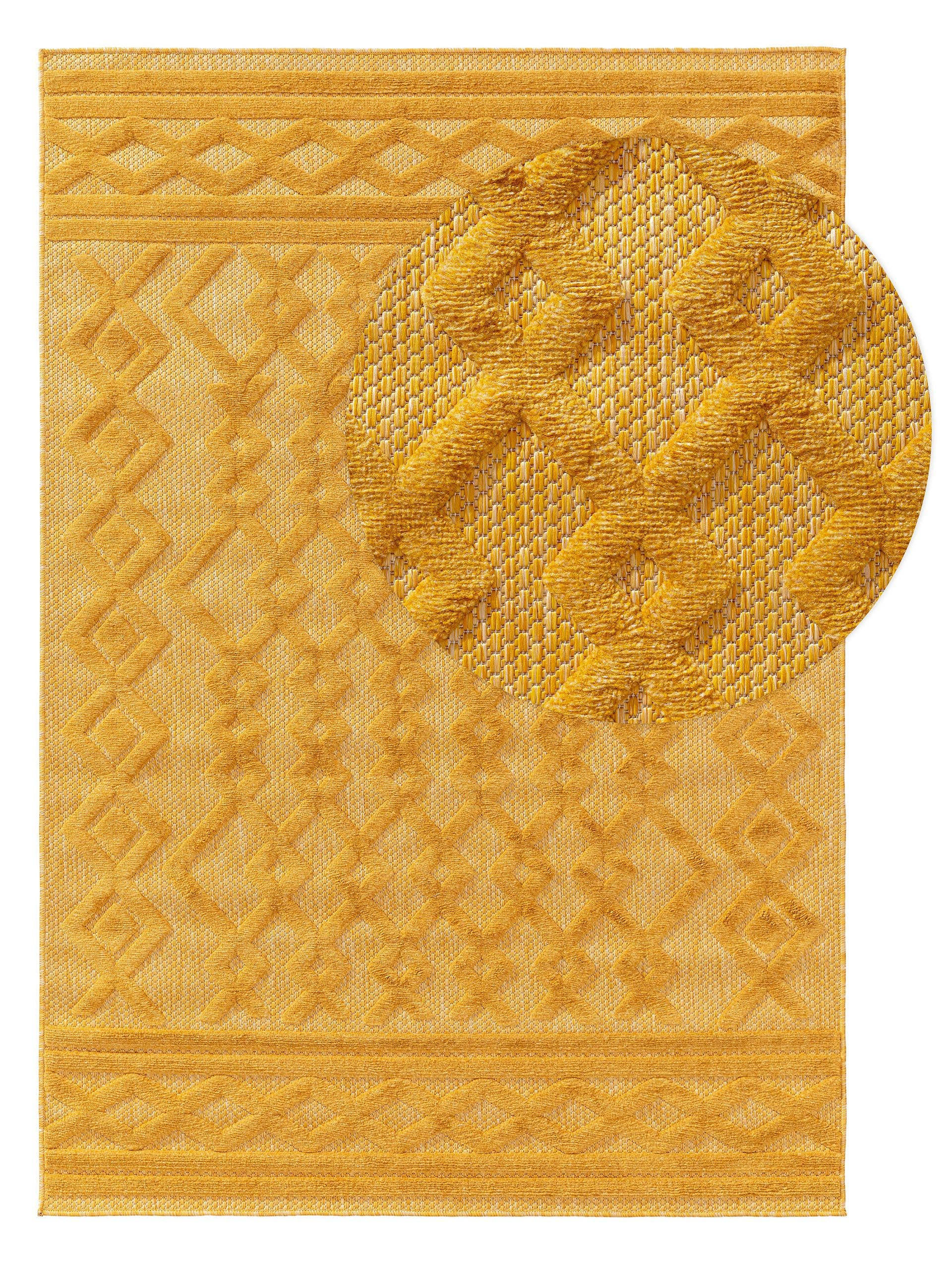 OUTDOORTEPPICH Bonte Gelb 240x340 cm - Gelb, Textil (240/340cm) - benuta Nest