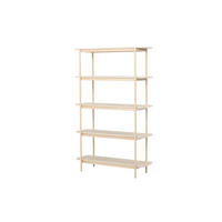 STANDREGAL HEIM Beige 120x40x190 cm - Beige, Holzwerkstoff (120/190/40cm) - FURNLUX